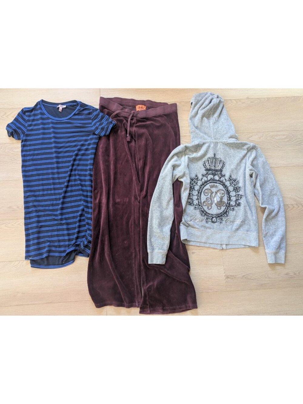 Y2K Juicy Couture Vintage USA Track Suit Dress Lot. Grey Blue Red S